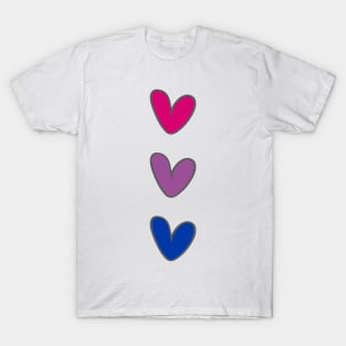 Pansexual hearts flag T-Shirt